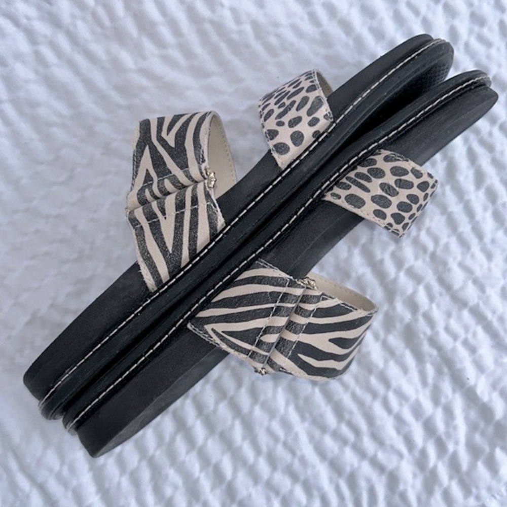 Sperry Mixed Animal Print Two Strap Slides With G… - image 4